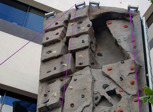 what an old school climbing wall looks like