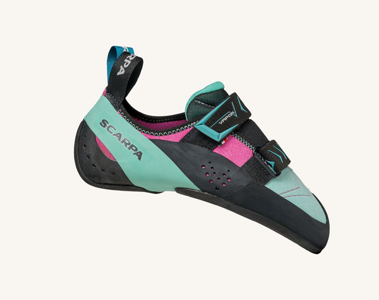 the scarpa vapor v is the perfect example of a gym climbing shoe