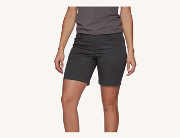 women should wear the black diamond notion shorts to their indoor bouldering or climbing session