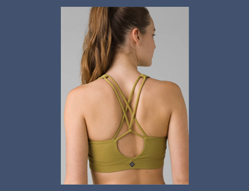 women should wear the prana every day sports bra to their indoor bouldering or climbing session