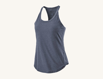 women should wear the patagonia cool trail tank to their indoor bouldering or climbing session