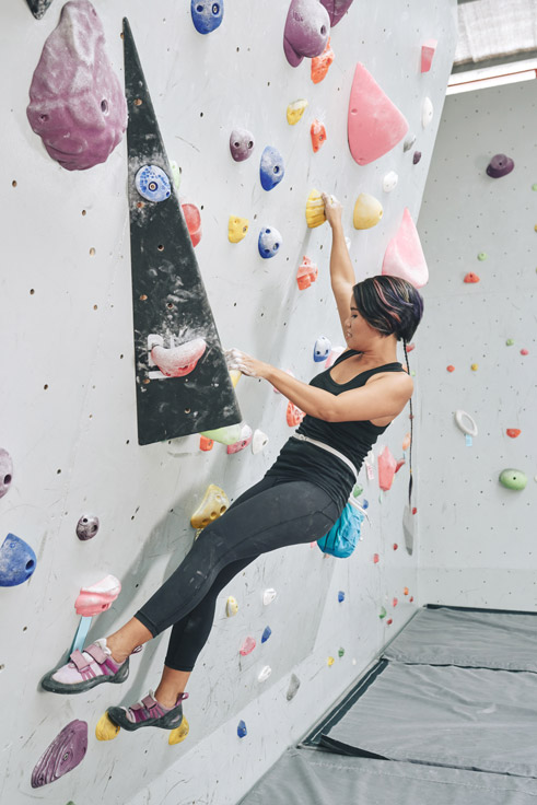 bouldering is hard because it requires climbing techniques