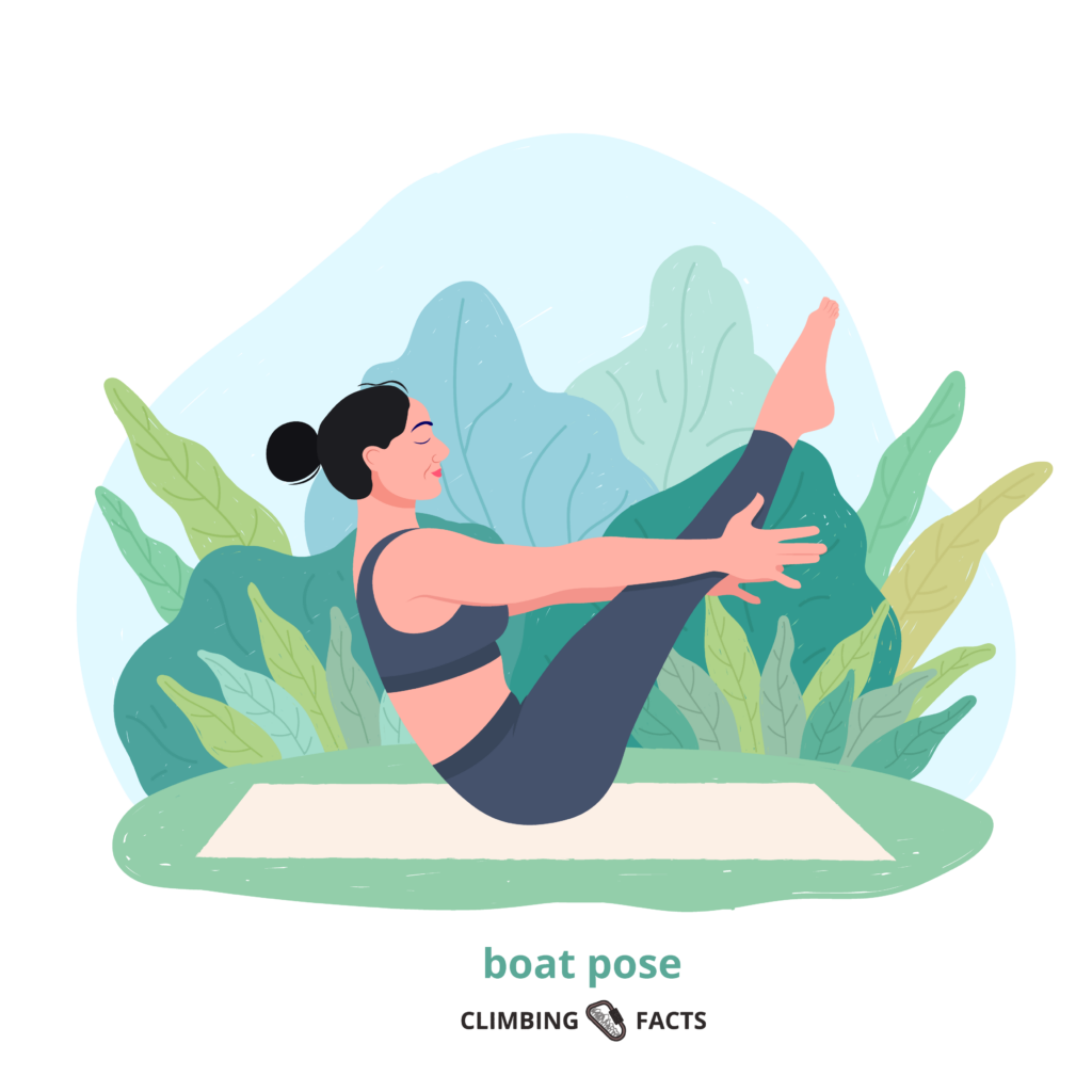 boat pose is a yoga pose for climbers that works the core muscles